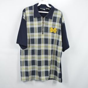 Vintage MICHIGAN WOLVERINES Mens 1/2 Zip Shirt